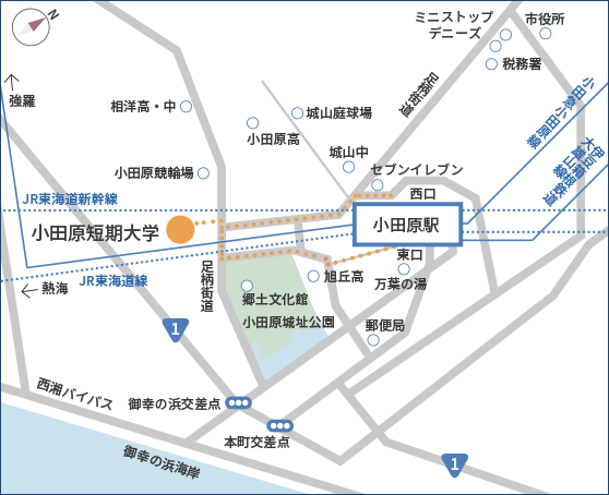 小田原短期大学（本校）地図